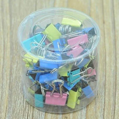60-Pieces: 15mm Colorful Metal Paper File Ticket Binder Clips