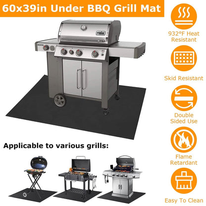 60 x 39" Under Grill Mat Folding Oil Absorbent Reusable Water Resistant
