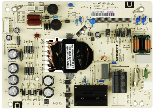 60101-04420 VIZIO Power Supply Board, MP43GC-V436K04 , E255554, V435M-K04