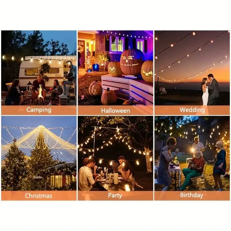 60FT Solar String Lights With USB Port & Remote Control