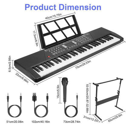 61 Keys Digital Music Keyboard Electronic Piano