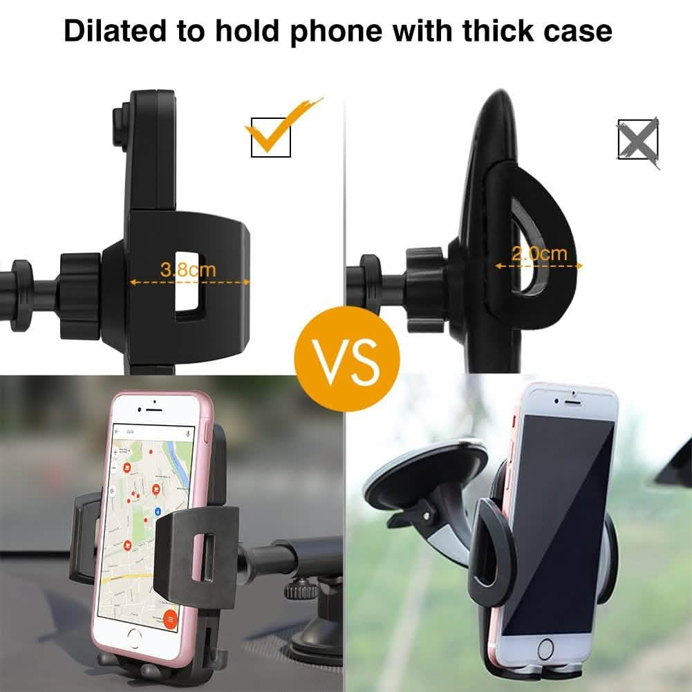 Car Phone Mount, VUP Windshield Phone Holder Car Mount
