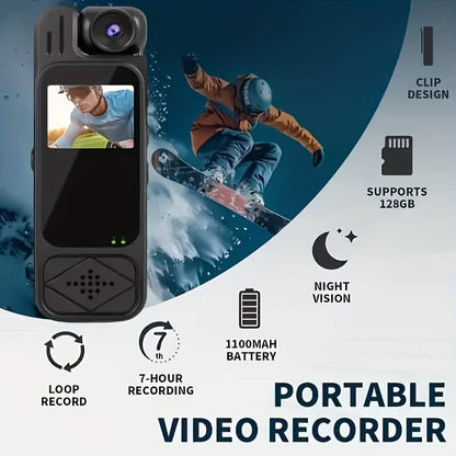Premium Portable Body Camera Recorder – HD, SD Card Compatible