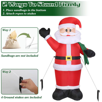 6.4ft Inflatable Christmas Giant Santa Claus