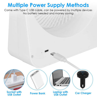 6.5" Desk Fan USB Powered 3 Speeds