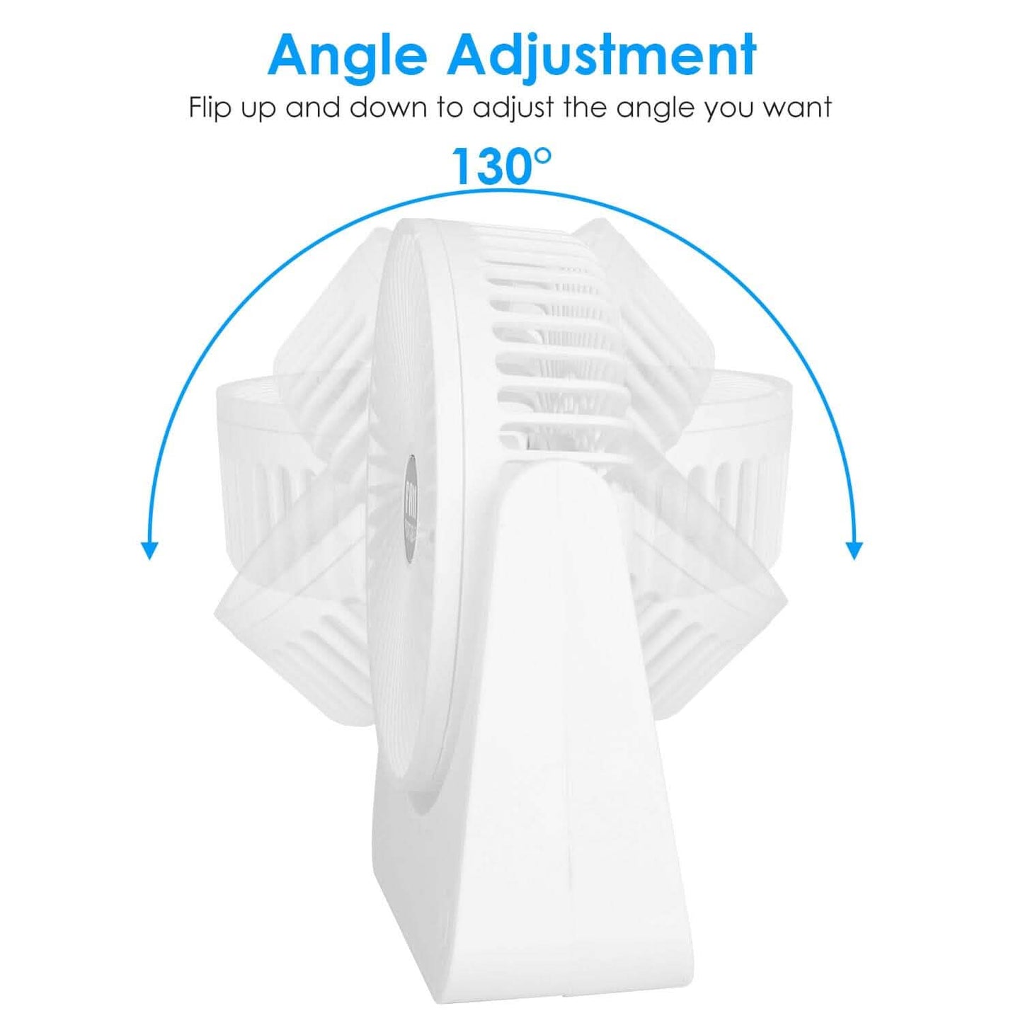 6.5" Desk Fan USB Powered 3 Speeds