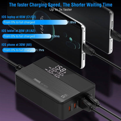 65W 4 USB Port Fast Wall Charger