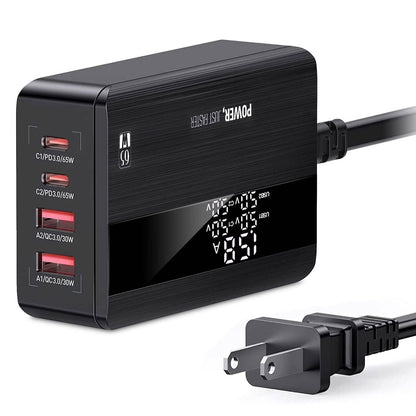 65W 4 USB Port Fast Wall Charger