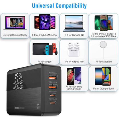 65W 4 USB Port Fast Wall Charger