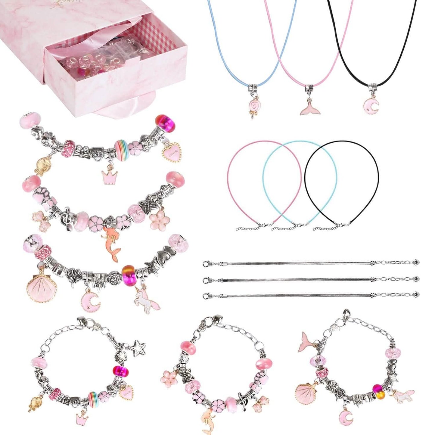 66-Pieces: Charm Bracelet Making Kit