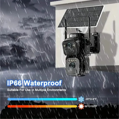 Solar WiFi Security Camera – 360° View, 10x Zoom, Night Vision & Motion Detection