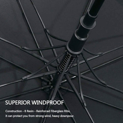 68" Automatic Open Golf Umbrella - Black