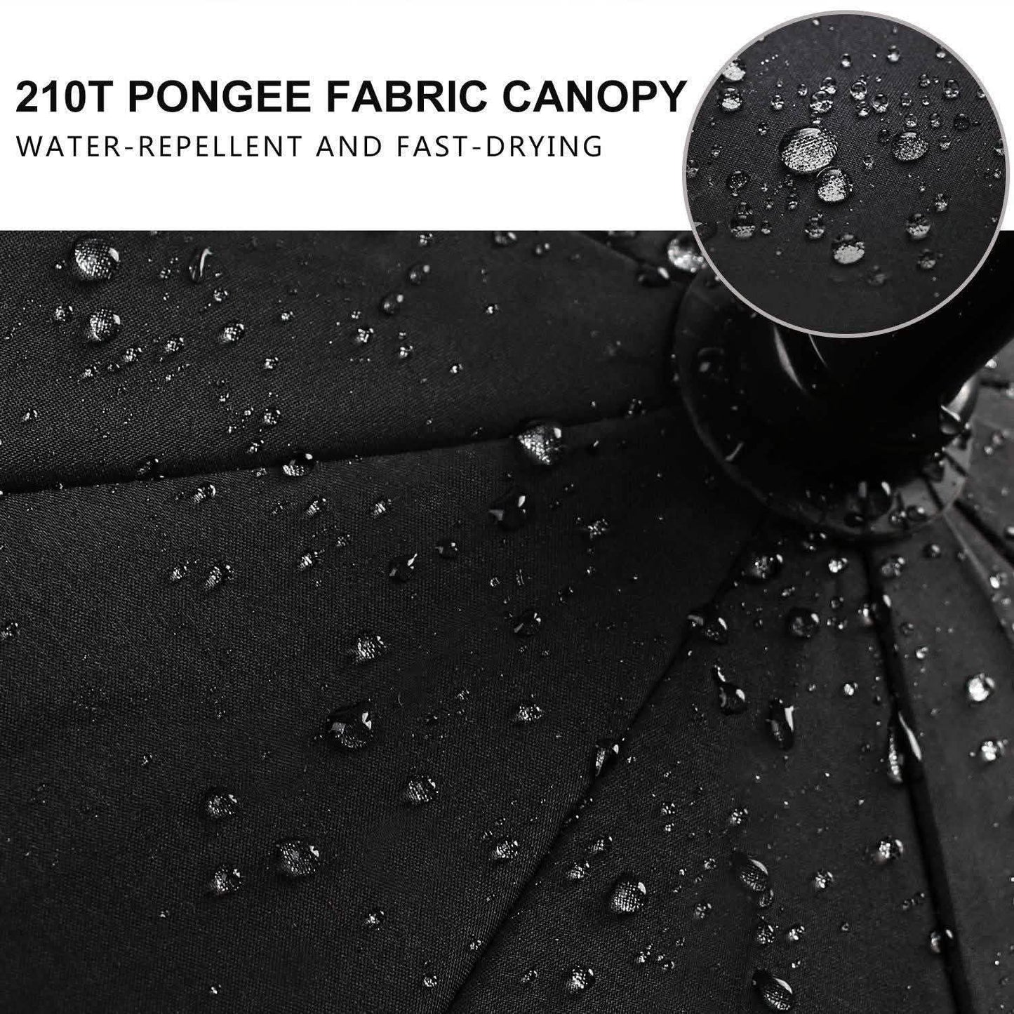 68" Automatic Open Golf Umbrella - Black