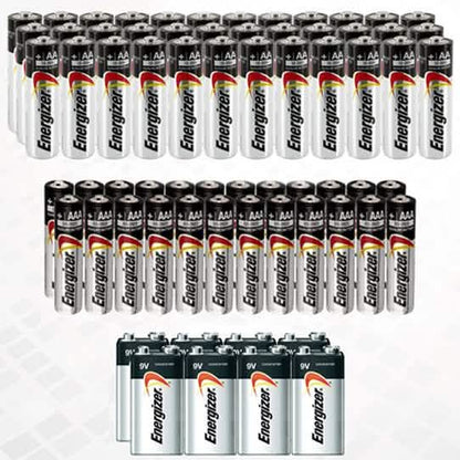 68-Pack: Bundle Of Energizer Batteries AA, AAA and 9V