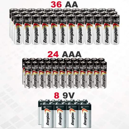 68-Pack: Bundle Of Energizer Batteries AA, AAA and 9V
