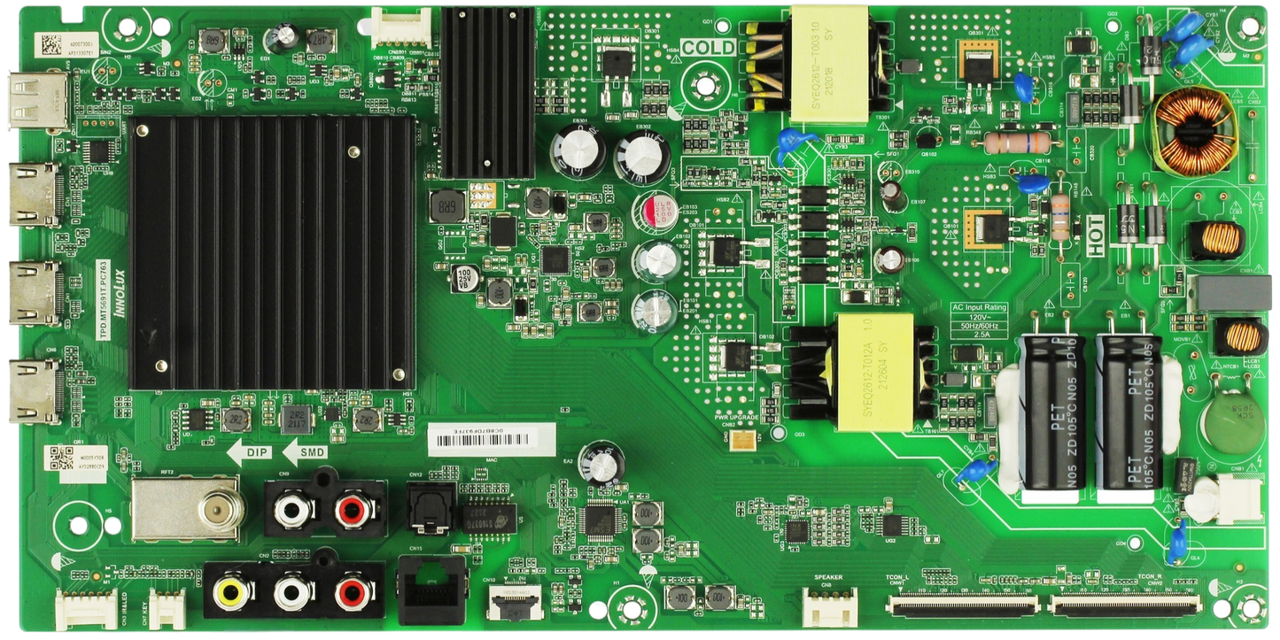 6M03A0007300J Vizio Main Board / Power Supply, TPD.MT5691T.PC763, V505-J09