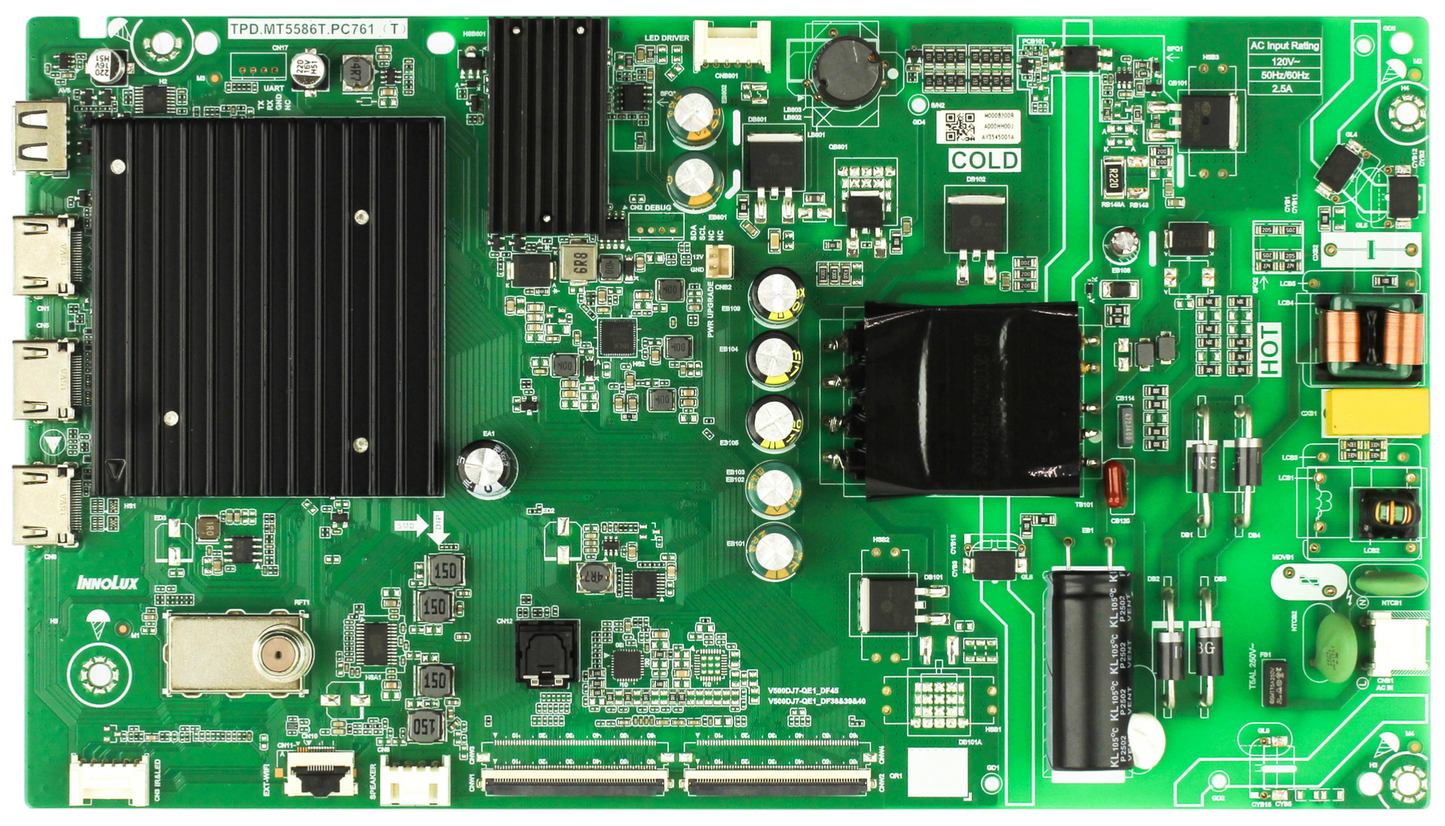 6M03A000HH00J Vizio Main Board, TPD.MT5586T.PC761 (T), M000B300R, V500DJ7-QE1, VQD50M-0809