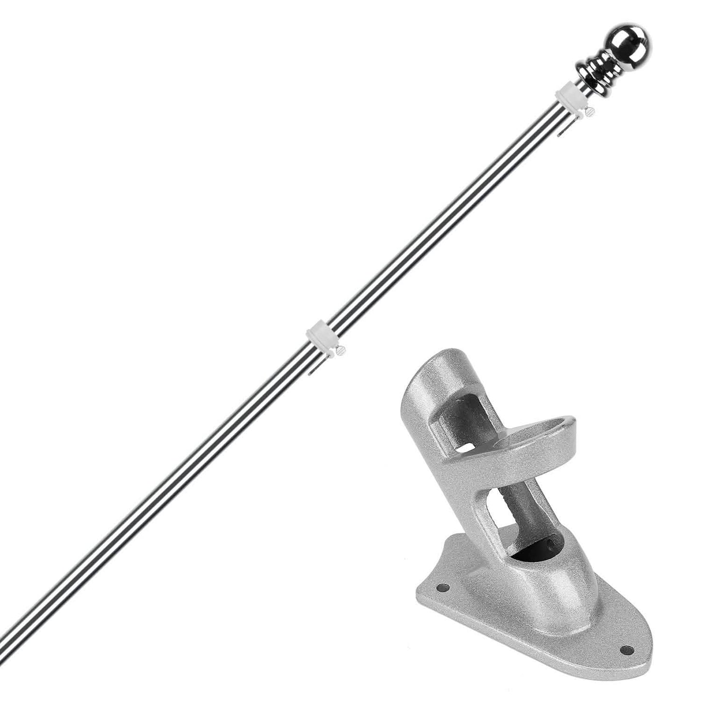 6Ft Stainless Steel Wall Mounted Flag Pole
