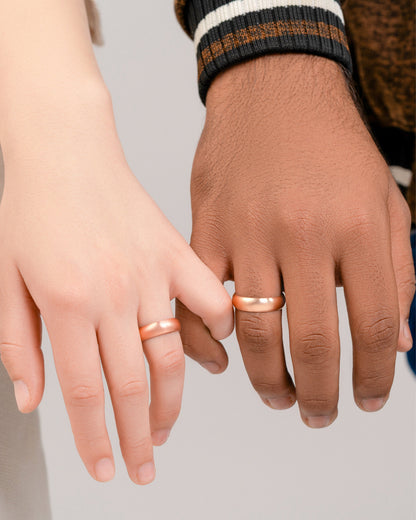 Pure Copper Rings Set - Domed (6mm)