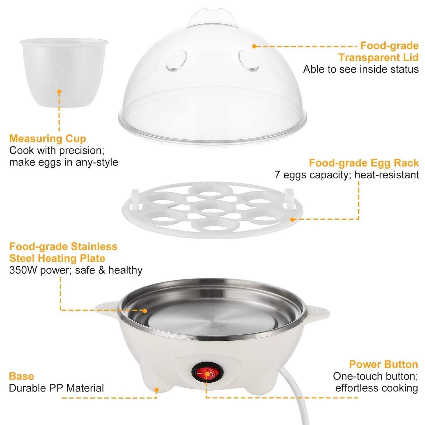 7 Capacity Electric Egg Cooker