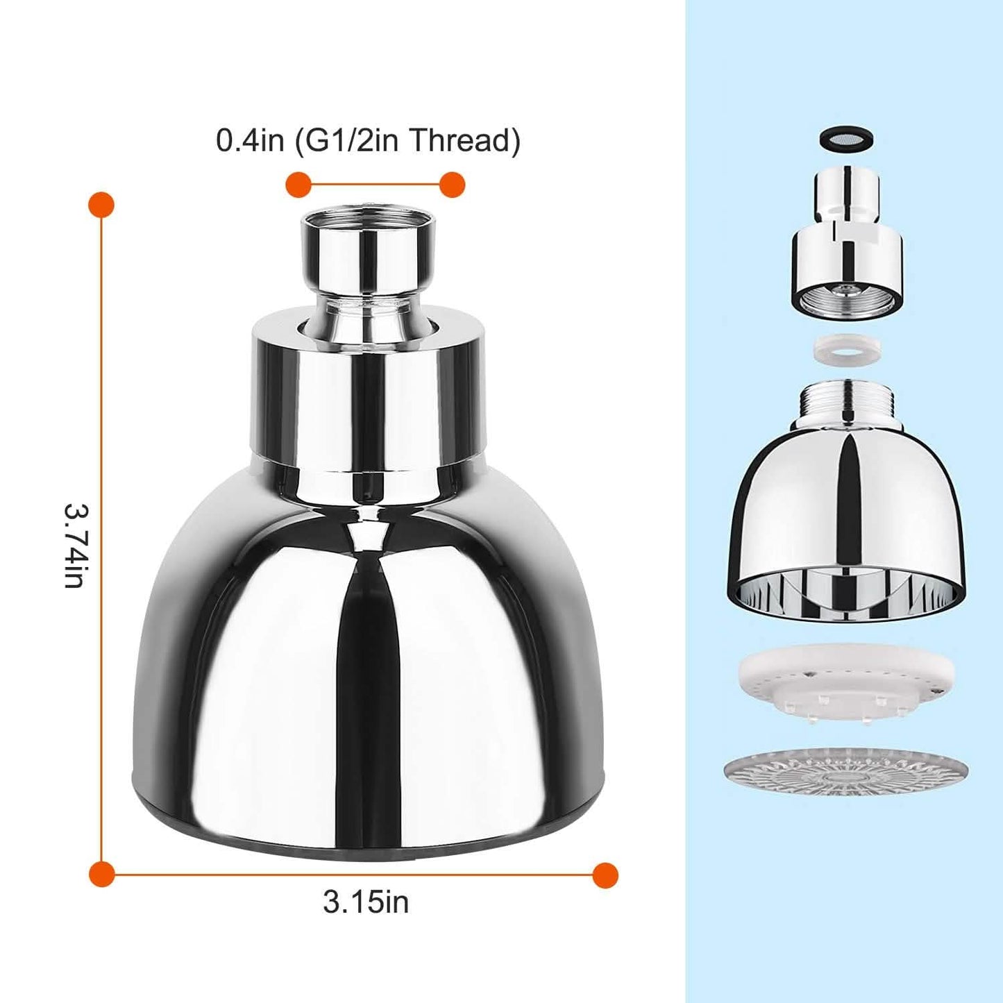 7 Color Changing LED Shower Head