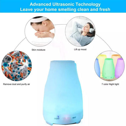 7 Color LED 200ML Ultrasonic Essential Oil Aroma Diffuser and Humidifier with Remote