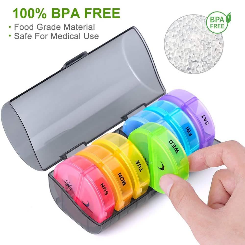 7 Day Pill Box With Carrying Case