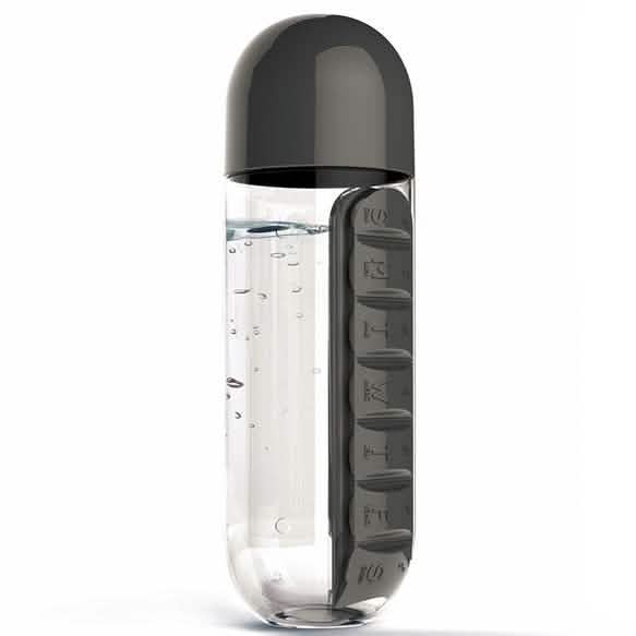 7-Day Pill Tablet Medicine Organizer Water Drink Bottle Holder Box