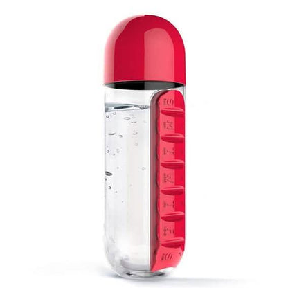 7-Day Pill Tablet Medicine Organizer Water Drink Bottle Holder Box