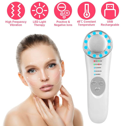7-in-1 Facial Massager Ultrasonic High Frequency Face Lifting Machine