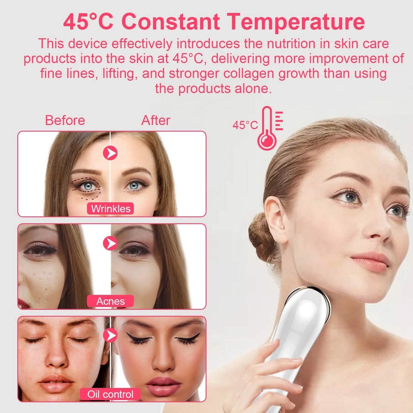 7-in-1 Facial Massager Ultrasonic High Frequency Face Lifting Machine