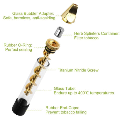 7-in-1 Grinder Blunt Kit with Smoking Metal Tip Cleaning Brush