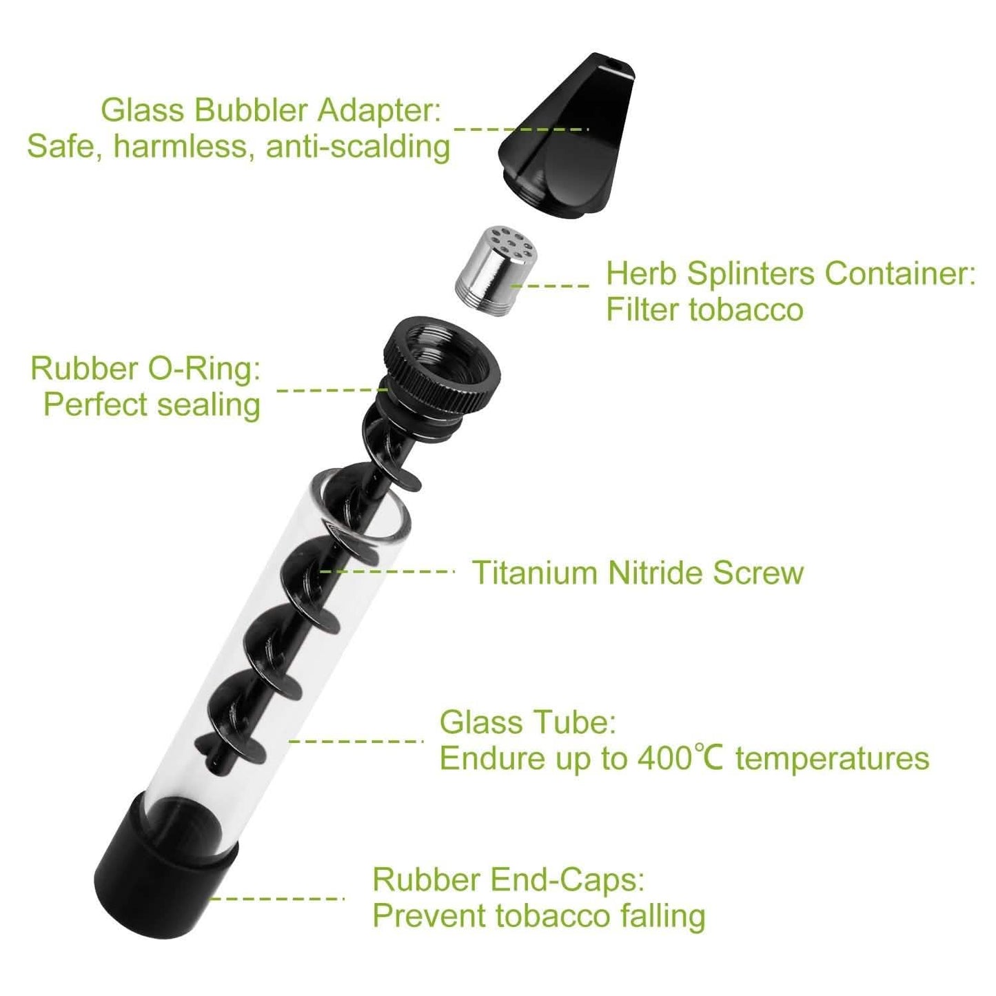 7-in-1 Grinder Blunt Kit with Smoking Metal Tip Cleaning Brush