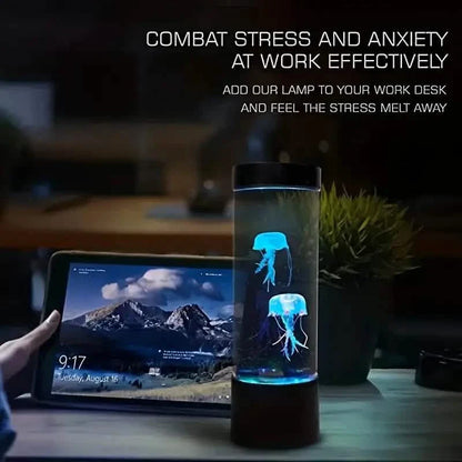 7" Jellyfish Lava Lamp Aquarium - Vibrant LED Lighting with 7 Dynamic Color Changing Settings