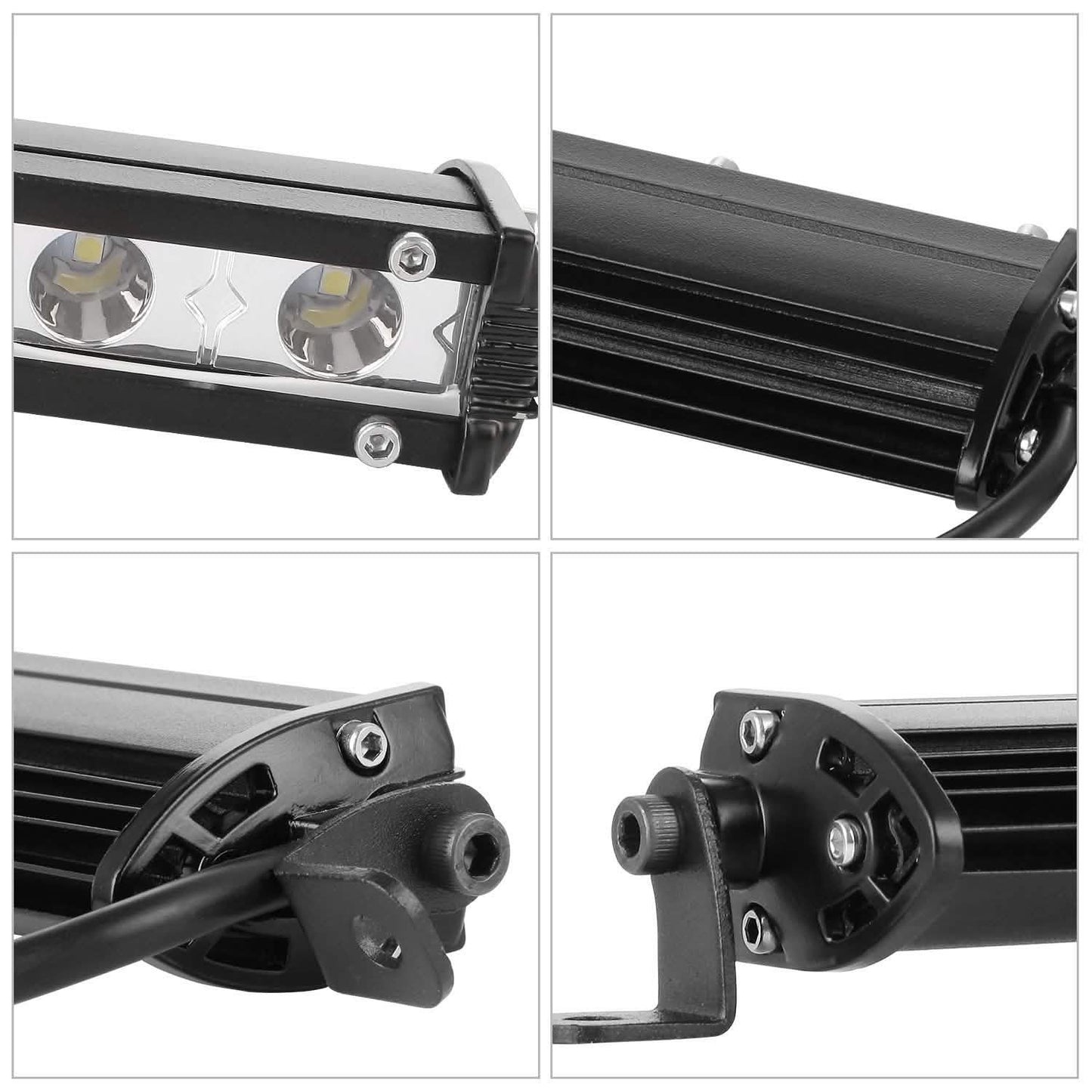 7" LED Light Bar Single Row Offroad Spot Lights