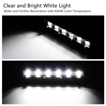 7" LED Light Bar Single Row Offroad Spot Lights