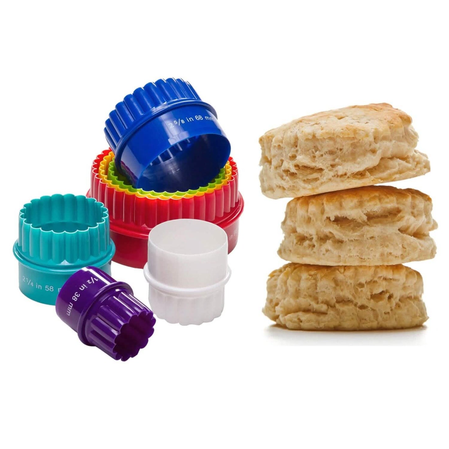 7-Pack: Premium Quality Two-Sided Biscuit Cutter Set For Cookies And Fondant Cakes