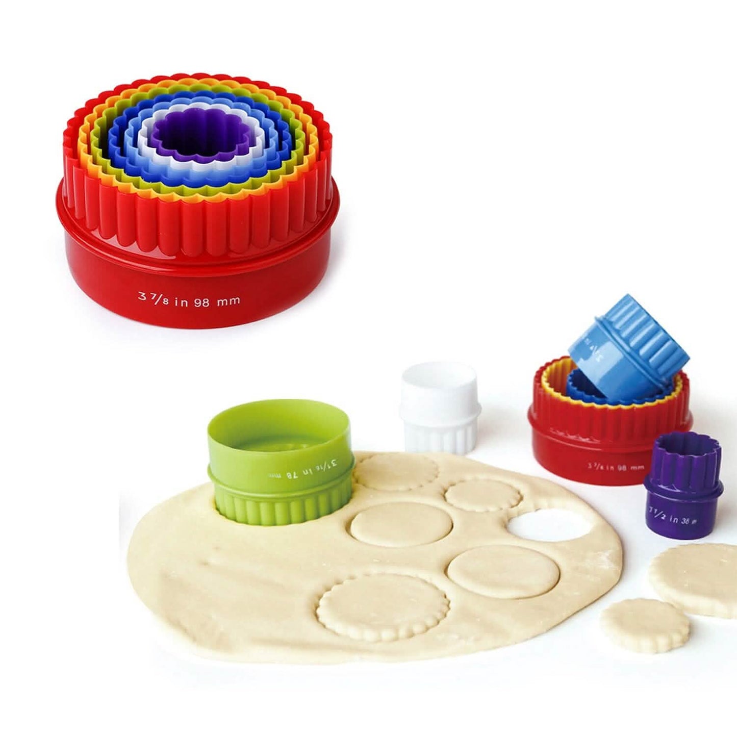 7-Pack: Premium Quality Two-Sided Biscuit Cutter Set For Cookies And Fondant Cakes