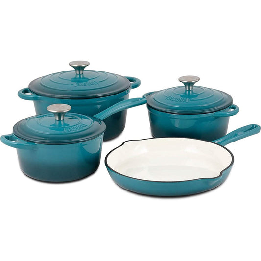7-Piece: Basque Enameled Cast Iron Cookware Set