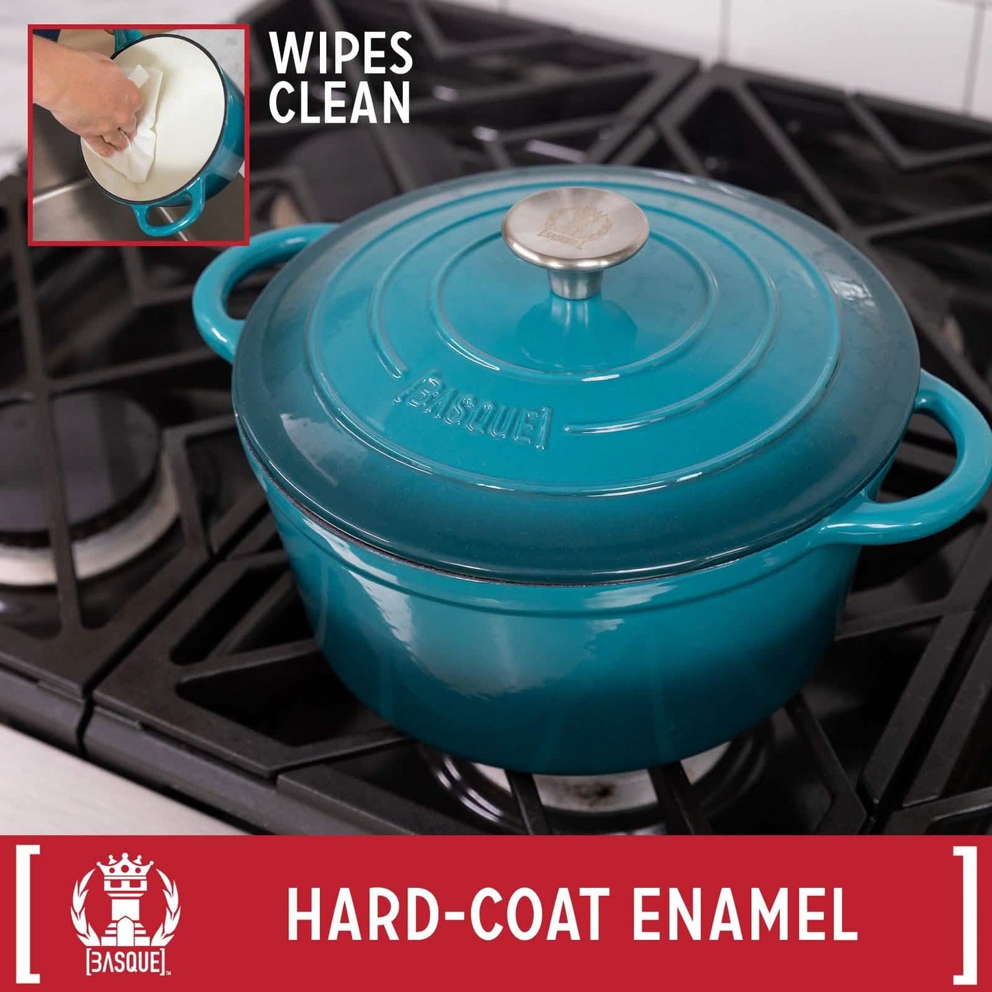 7-Piece Set: Basque Enameled Cast Iron Cookware Set