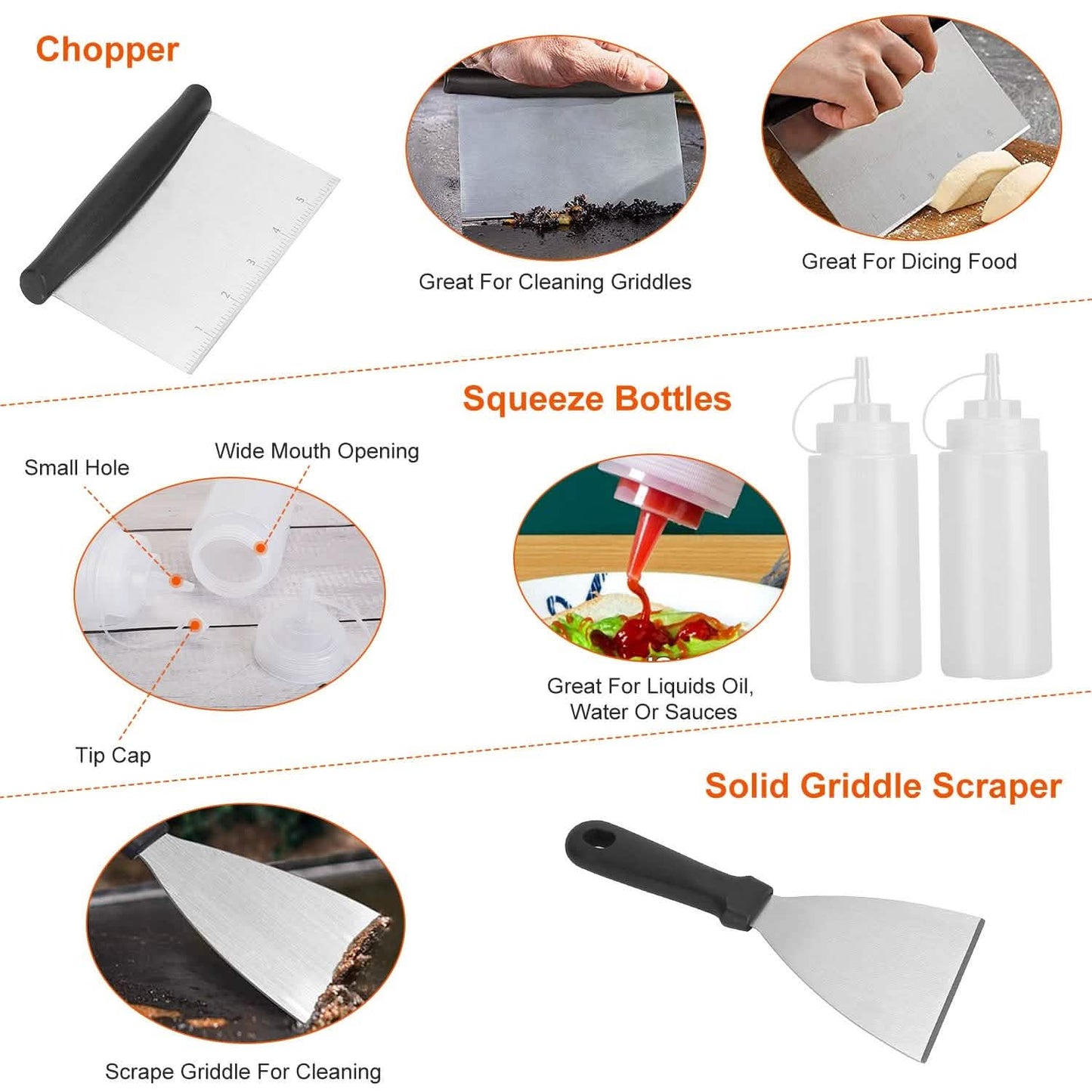 7-Piece Set: Stainless Steel BBQ Grilling Utensil Tools