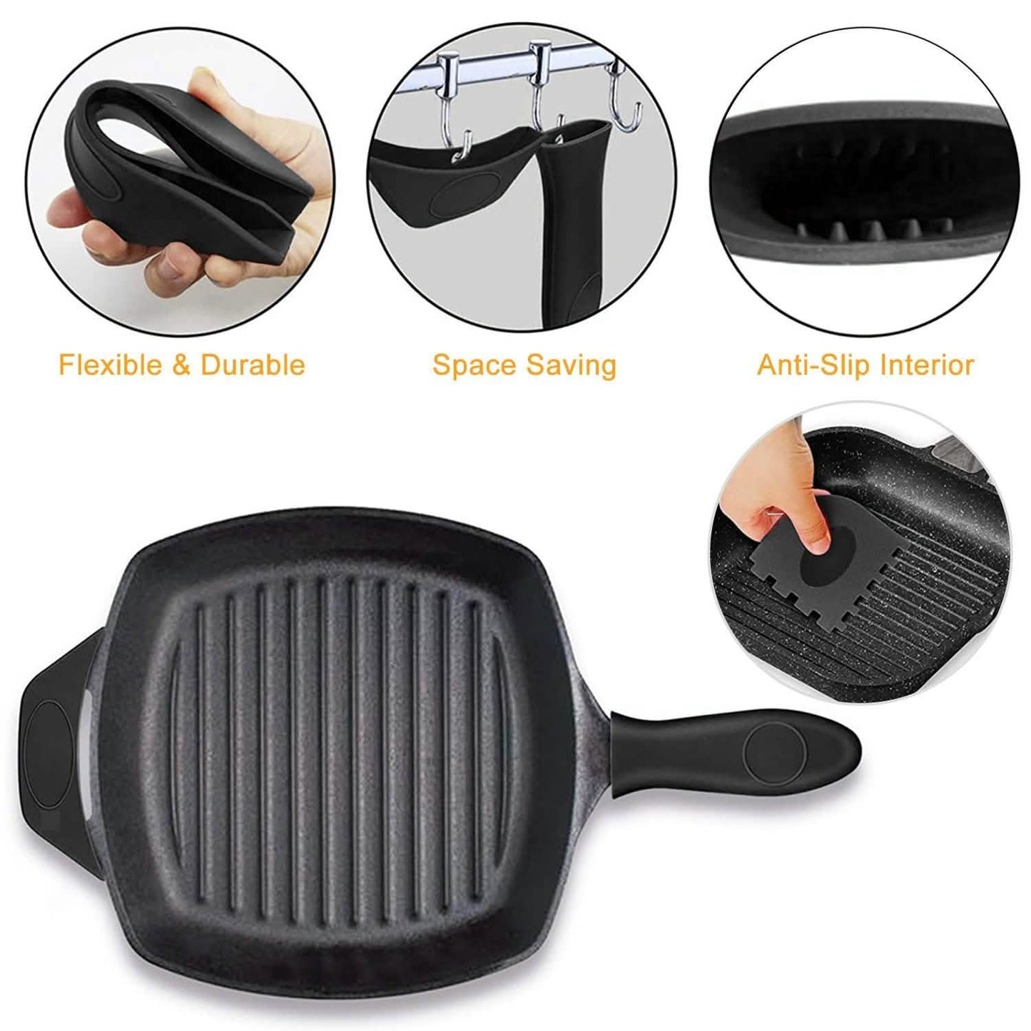 7-Piece: Silicone Hot Handle Holder