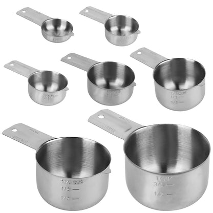 7-Piece: Stainless Steel Measuring Cups