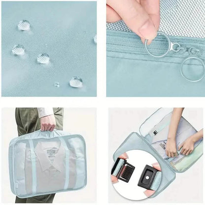 7-Pieces: Travel Luggage Packing Organizers Set