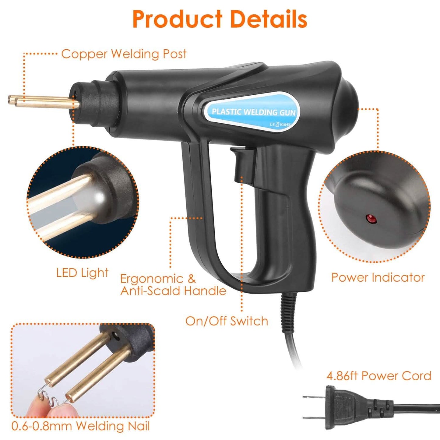 70W Plastic Welder Car Bumper Repair Kit