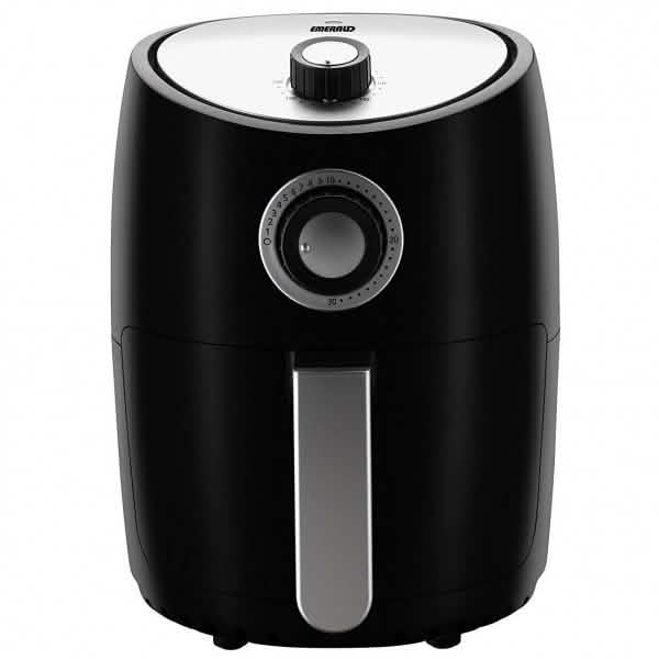 Emerald Air Fryer and Recipe Book 1000 Watts, 2 Liter Rapid Air Motion with Timer