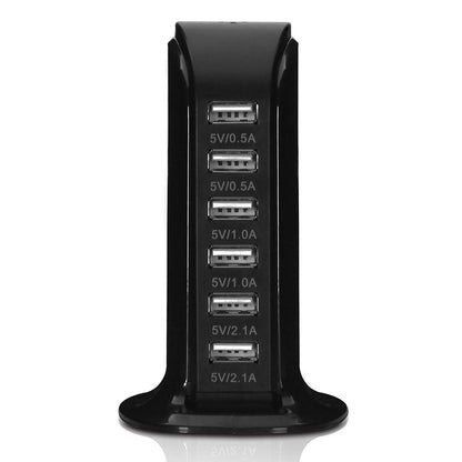 40-Watt 6-Port USB Charging Station for Smart Phones and Tablets