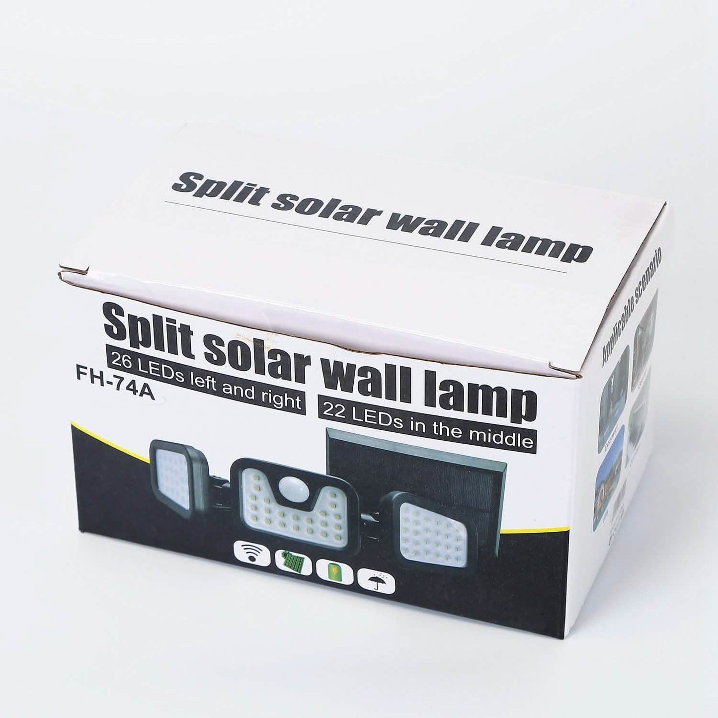 74 LEDs 3 Adjustable Solar Head Motion Sensor Flood Light