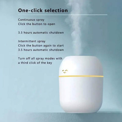 7.44Oz Portable Aromatherapy USB Powered Humidifier with LED Night Light