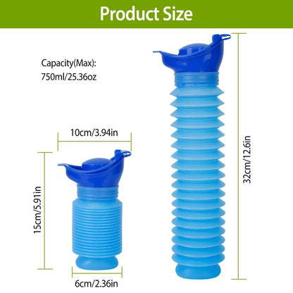 750ml Unisex Reusable Emergency Shrinkable Urinal